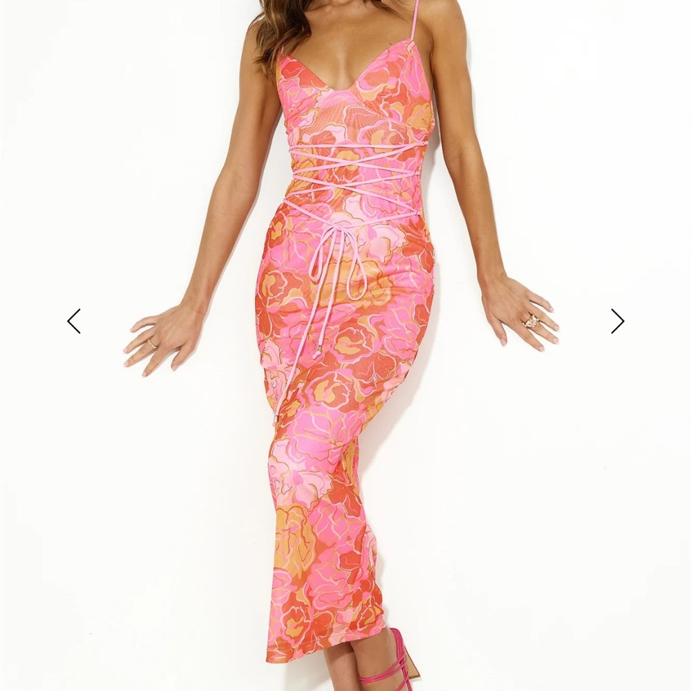 Hello Molly salty yet sweet mesh midi dress
